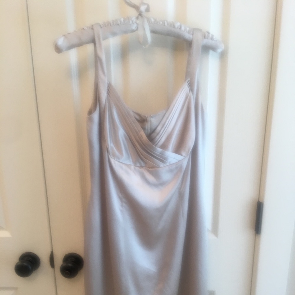 Antonio Gaul Silk dress in silvery grey